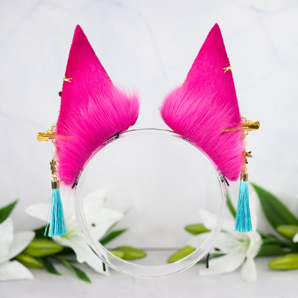 Pink fox ears