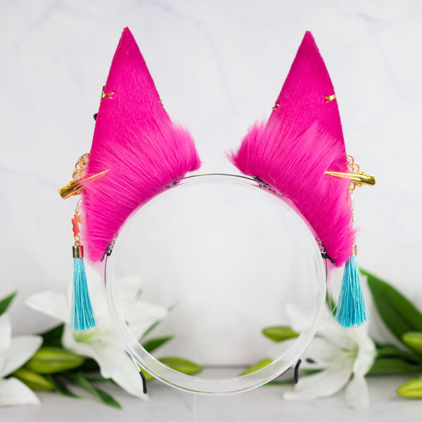 Pink fox ears
