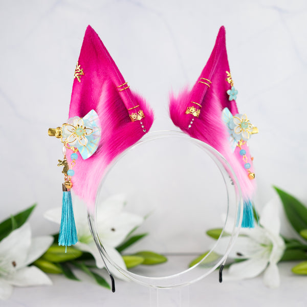 Pink fox ears