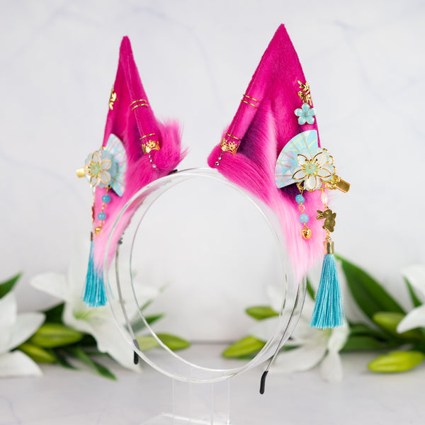 Pink fox ears