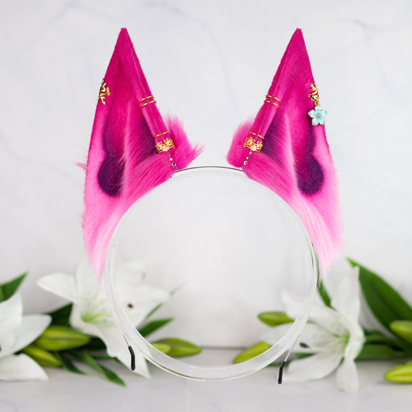 Pink fox ears