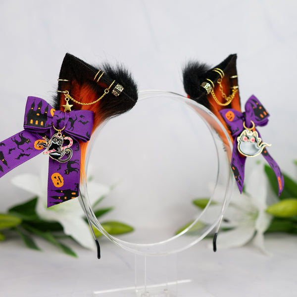 Pumpkin kitten ears (gold jewelry)