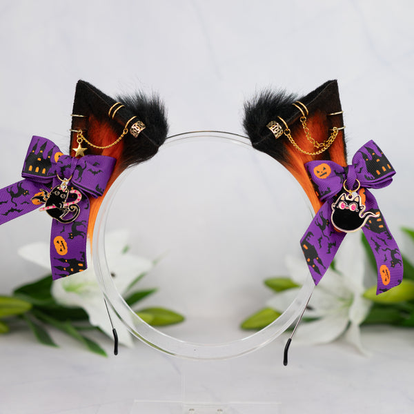Pumpkin kitten ears (gold jewelry)