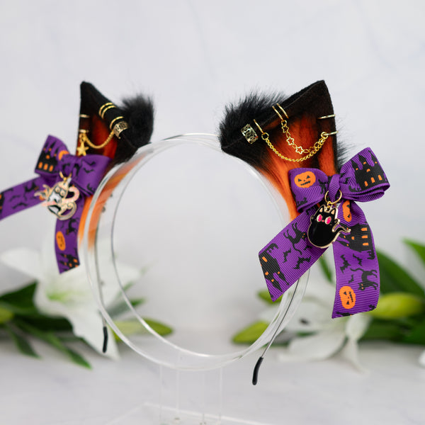 Pumpkin kitten ears (gold jewelry)