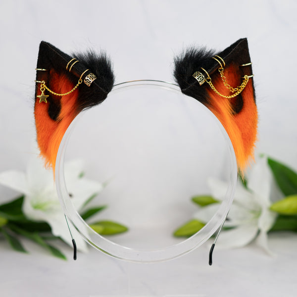 Pumpkin kitten ears (gold jewelry)