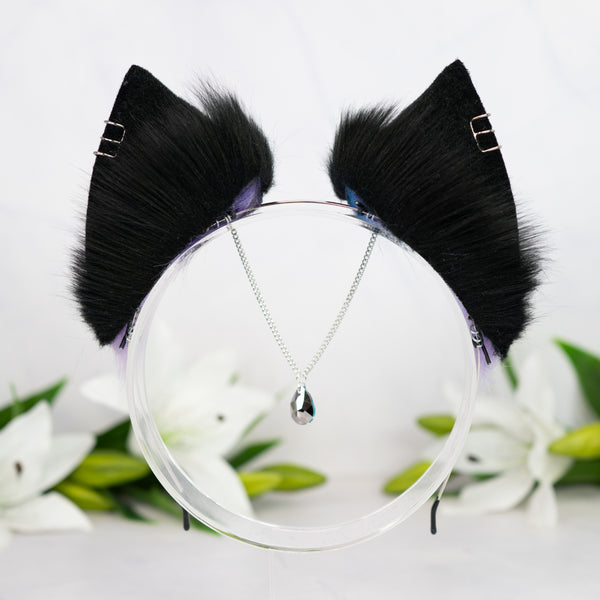 Purple/blue galaxy cat ears