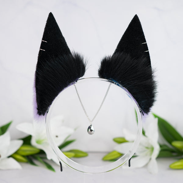 Purple/blue galaxy fox ears