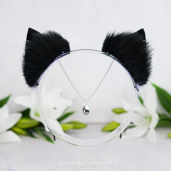 Purple/blue galaxy kitten ears
