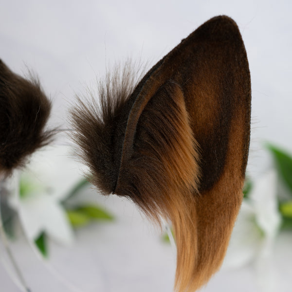 Realistic chocolate wolf ears