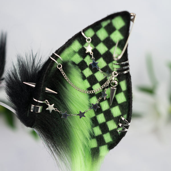 Scene bat ears (UV pink/green)