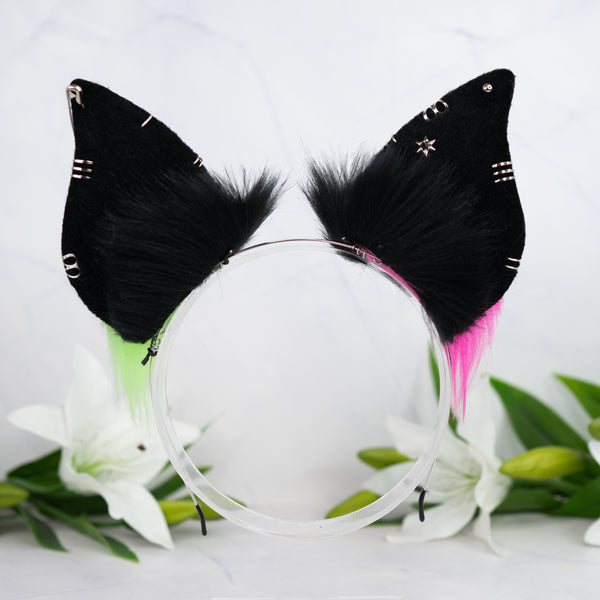 Scene bat ears (UV pink/green)