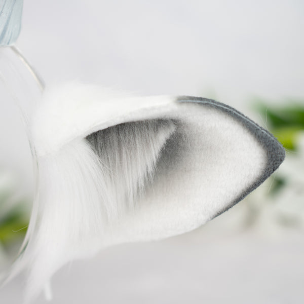 Snow deer ears with antlers