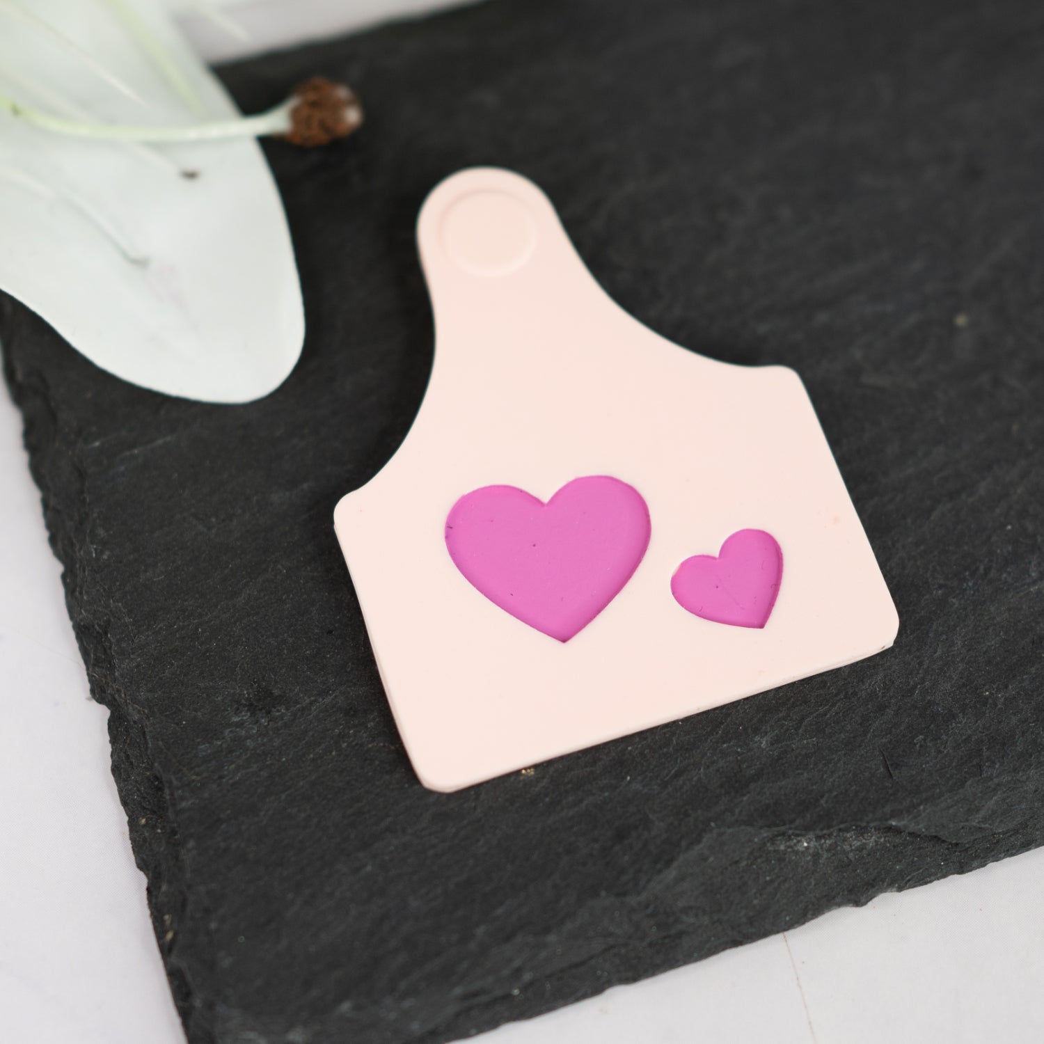 Magnetic cow ears tag - Pastelpink (light)