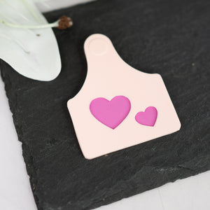 Magnetic cow ears tag - Pastelpink (light)