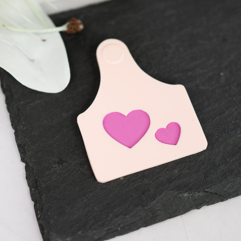 Magnetic cow ears tag - Pastelpink (light)