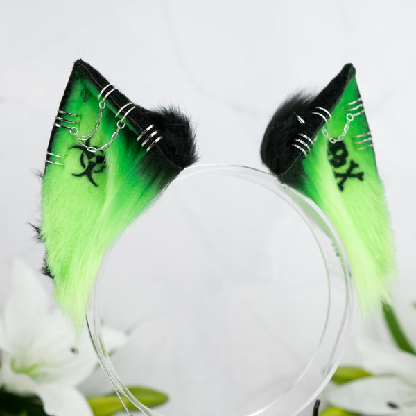 Toxic green cat ears (UV)