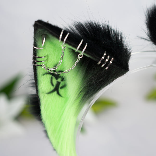 Toxic green cat ears (UV)