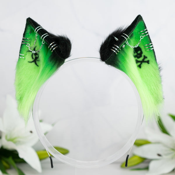 Toxic green cat ears (UV)