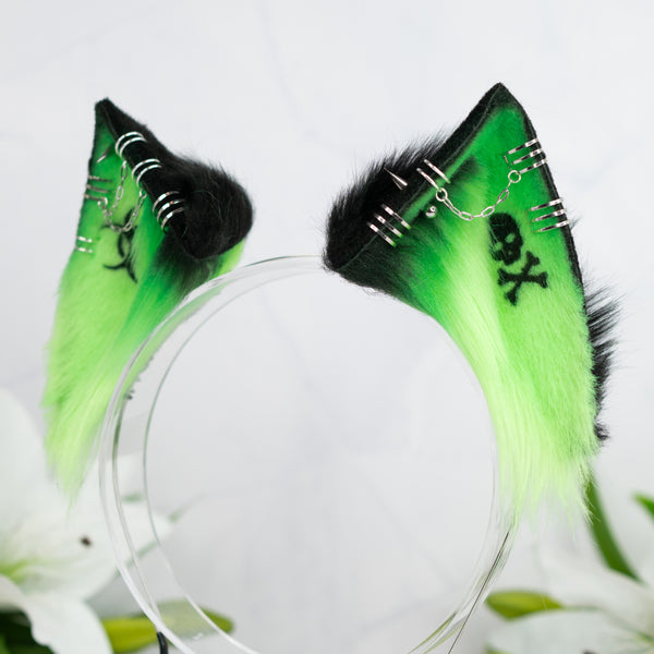 Toxic green cat ears (UV)