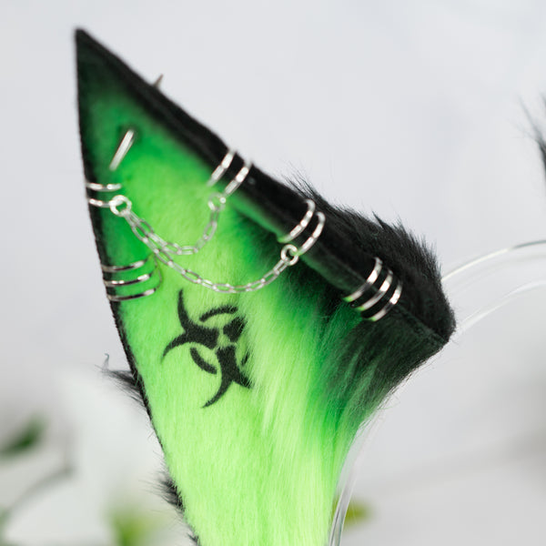 Toxic green fox ears (UV)