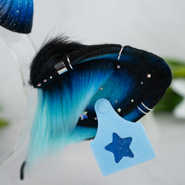Turquoise galaxy cow ears