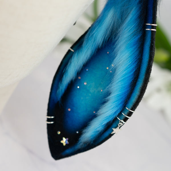 Turquoise galaxy lop bunny ears