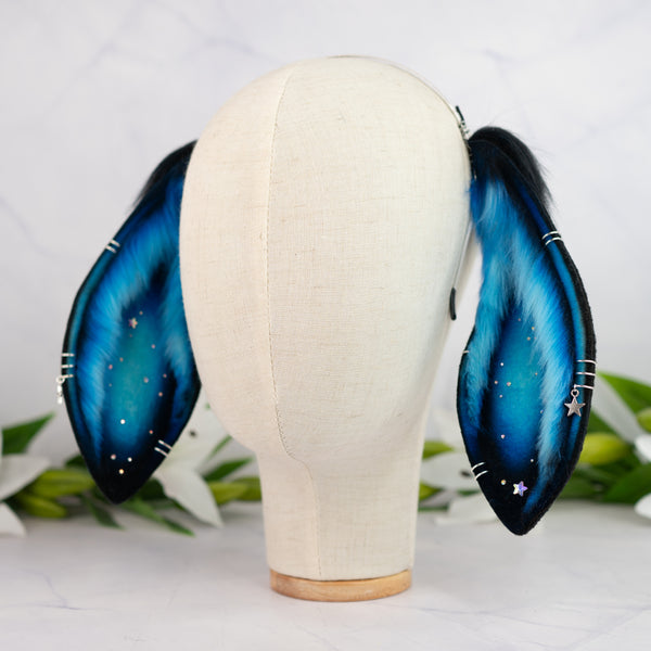 Turquoise galaxy lop bunny ears