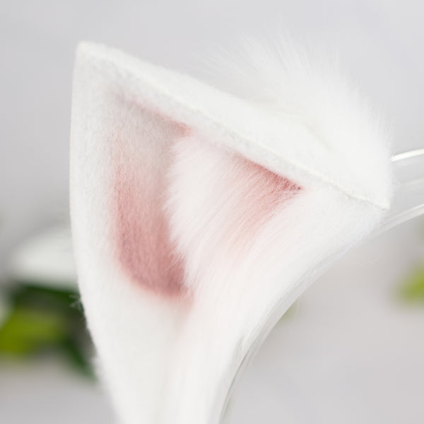 White cat ears