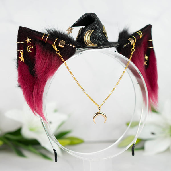 Witch kitty ears (wine red)