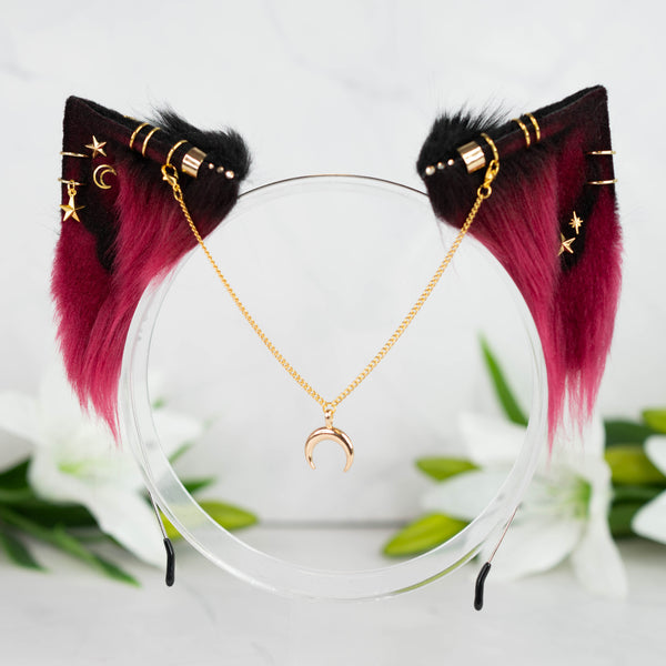 Witch kitty ears (wine red)